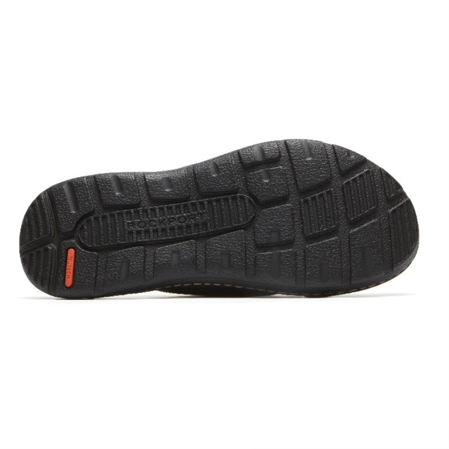 Sandália Slide Rockport Darwyn Cross Band Marrom Ii Couro