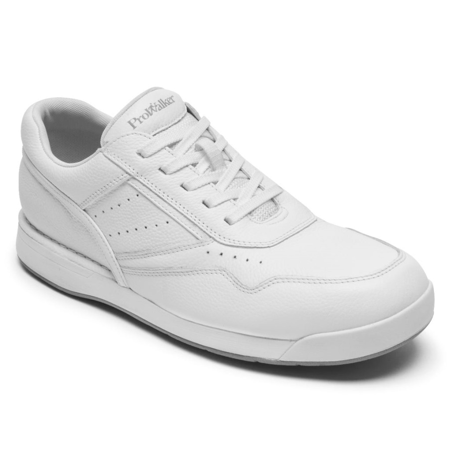 Rockport Masculino 7100 Plus Prowalker Couro Branco