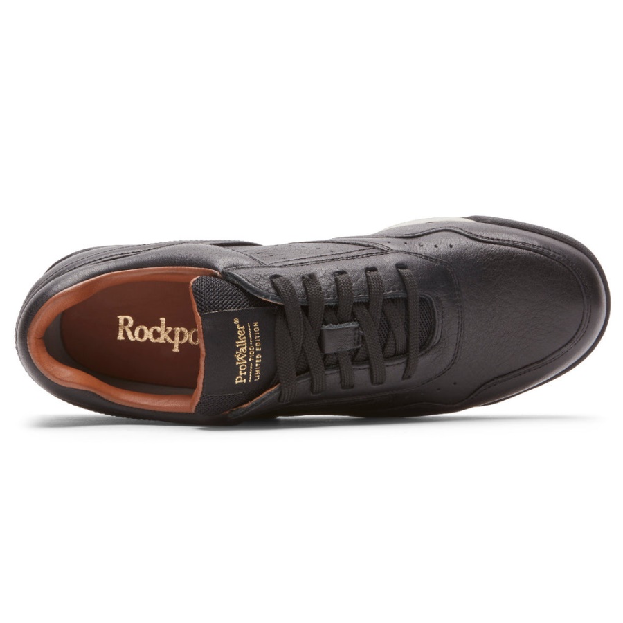 Sapato De Edição Limitada Prowalker Rockport Masculino 7100 Couro Preto