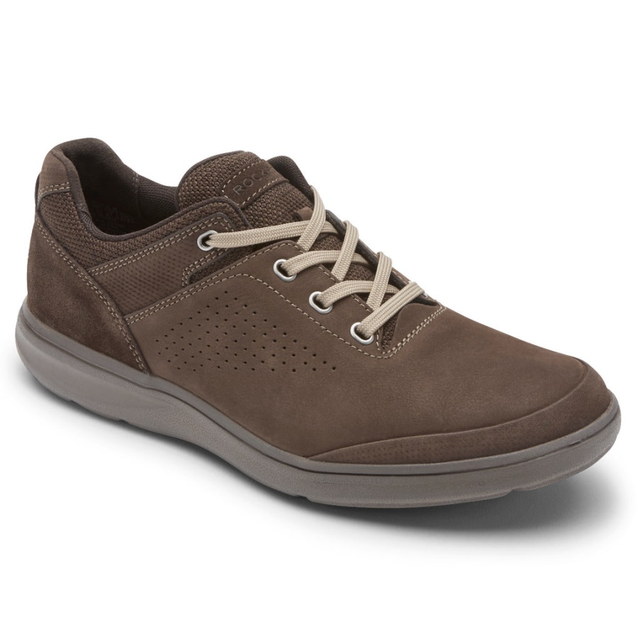 Rockport Masculino Beckwith Ubal Oxford Java Camurça Nubuck