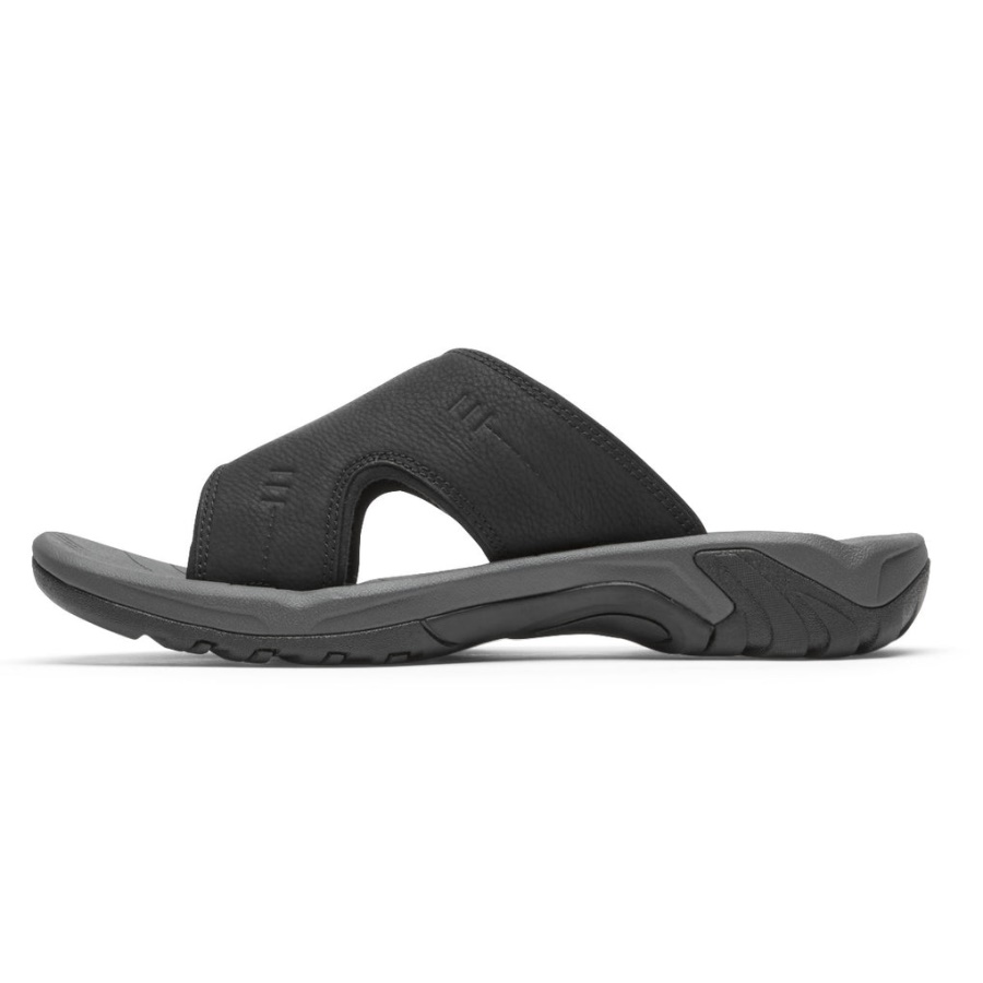 Sandália Masculina Rockport Byron Slide Preta