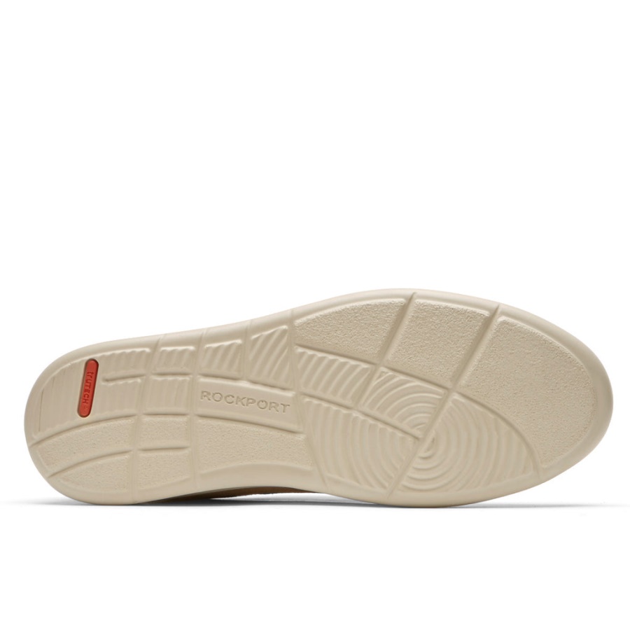 Tênis Caldwell Cupsole Masculino Rockport Camurça Bege Malha Vicunha