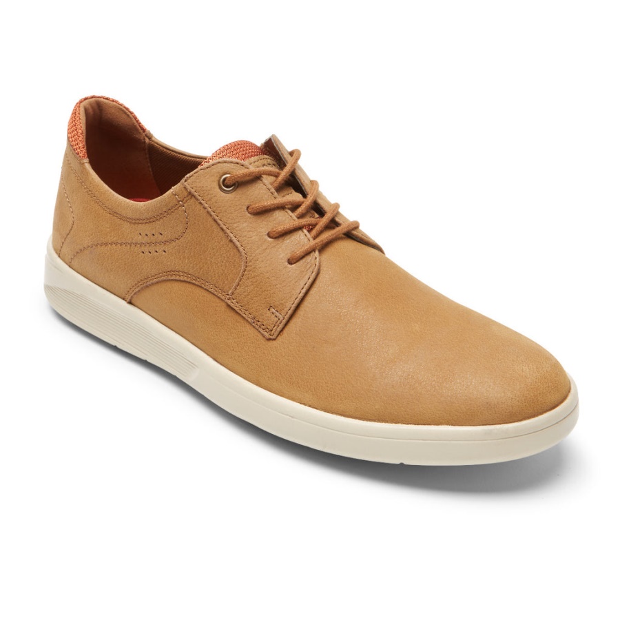 Rockport Caldwell Bico Liso Oxford Desert Couro Masculino Rockport