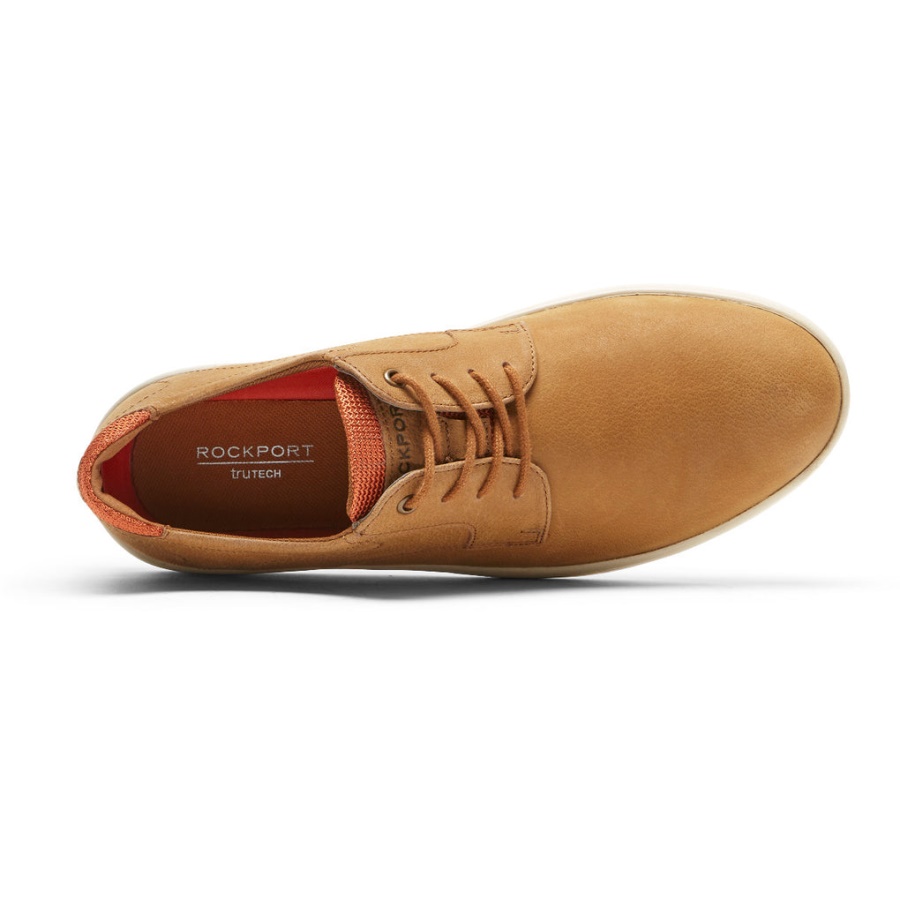 Rockport Caldwell Bico Liso Oxford Desert Couro Masculino Rockport