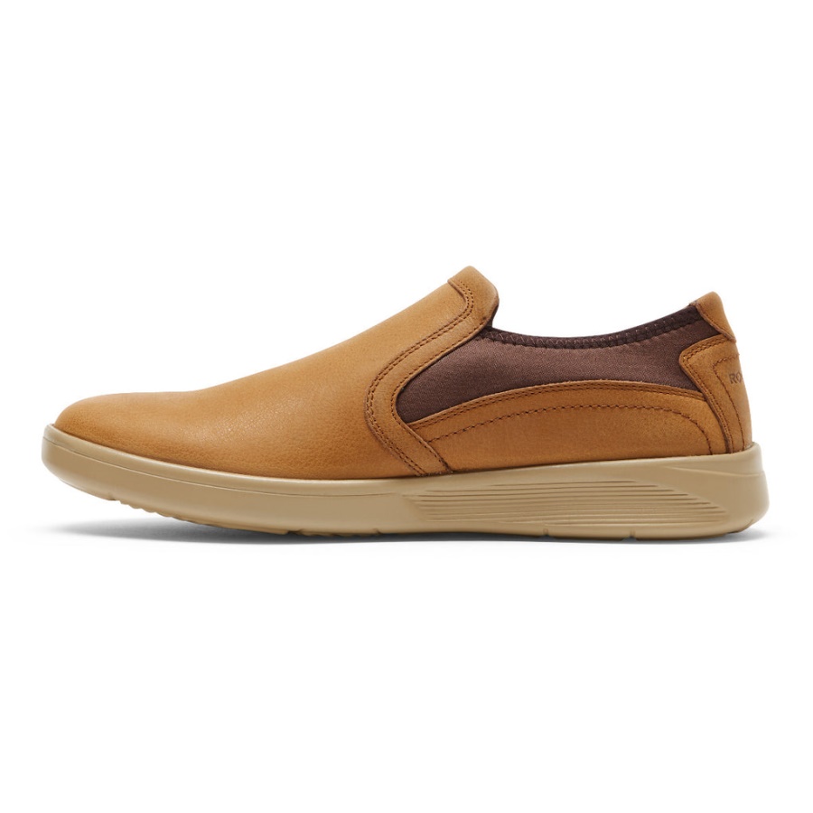 Caldwell Caldwell Twin Gore Slip-On Desert Couro Rockport Masculino