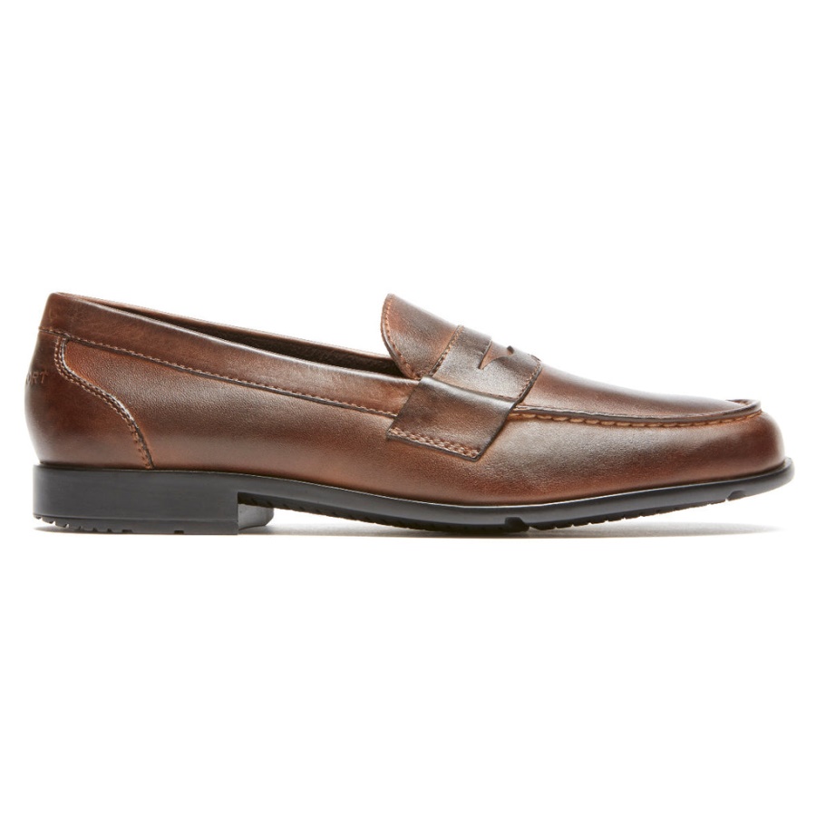 Mocassim Clássico Masculino Rockport Marrom Escuro