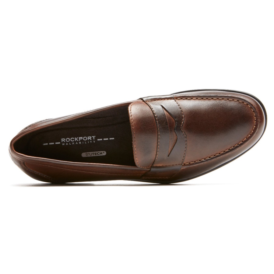 Mocassim Clássico Masculino Rockport Marrom Escuro
