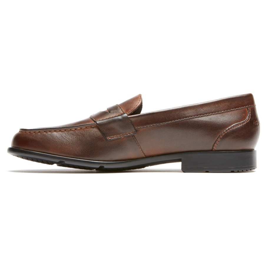 Mocassim Clássico Masculino Rockport Marrom Escuro