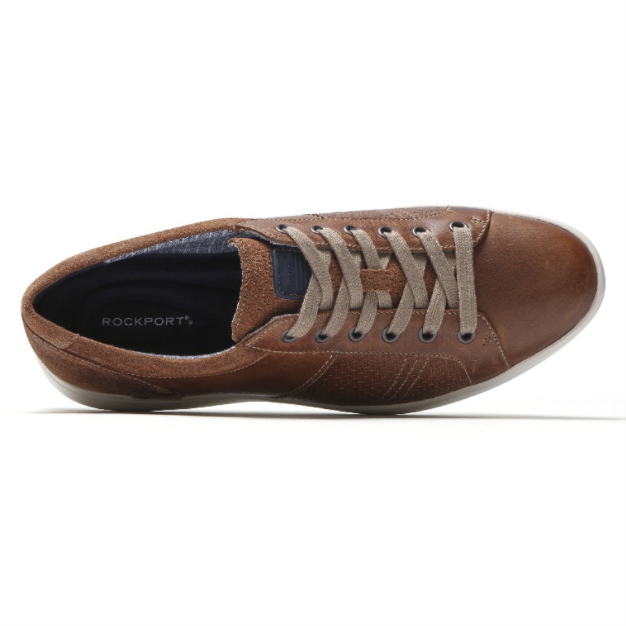 Tênis Masculino Rockport Colle Tie Tan