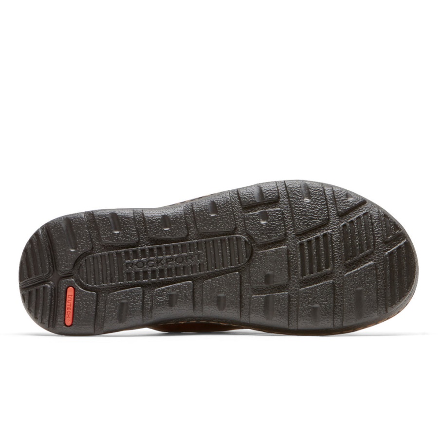 Sandália Masculina Rockport Darwyn 2 Slide Treinador Marrom