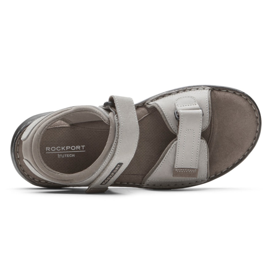 Rockport Masculino Darwyn Sandália Quarter-strap Pedra Nubuck