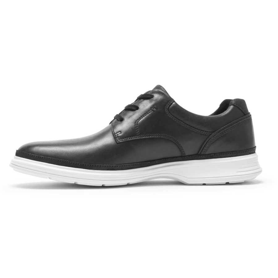 Dressports Masculino Rockport 2 Go Plain Toe Couro Liso Preto