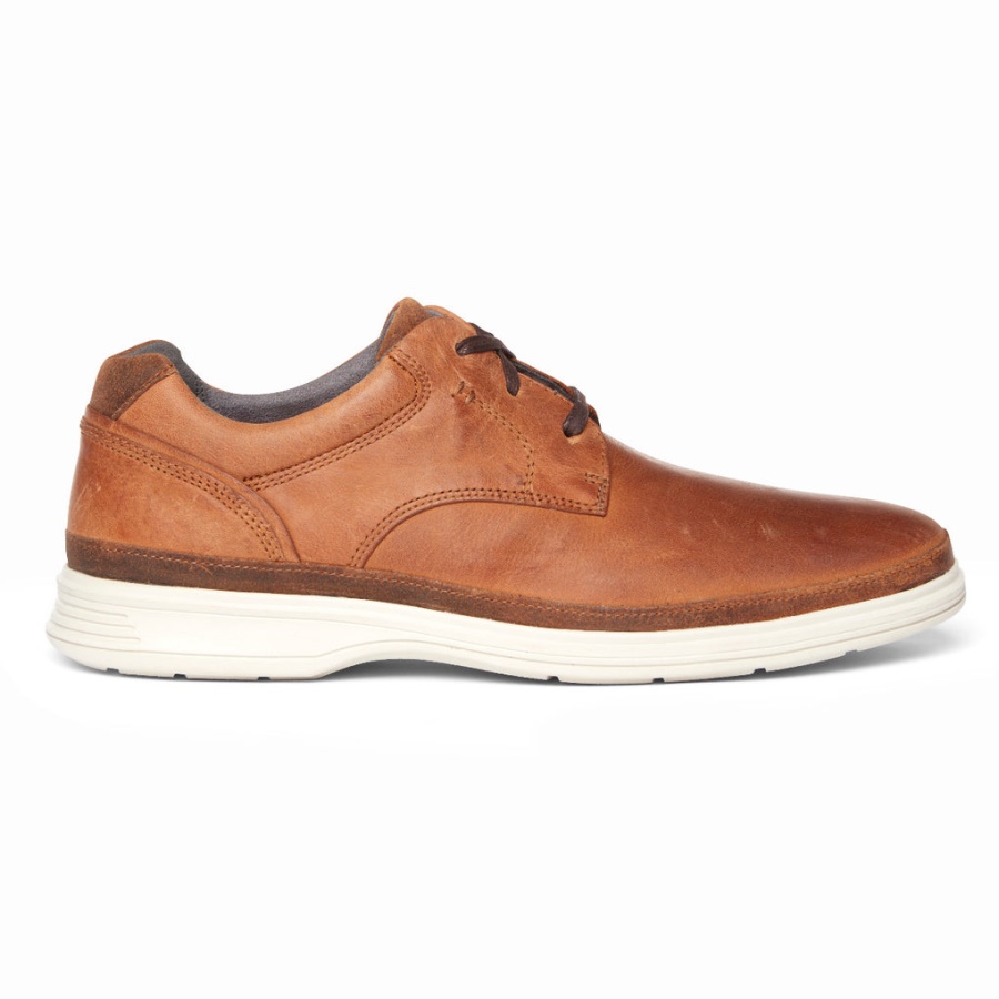 Dressports Masculino Rockport 2 Go Plain Toe Novo Caramelo