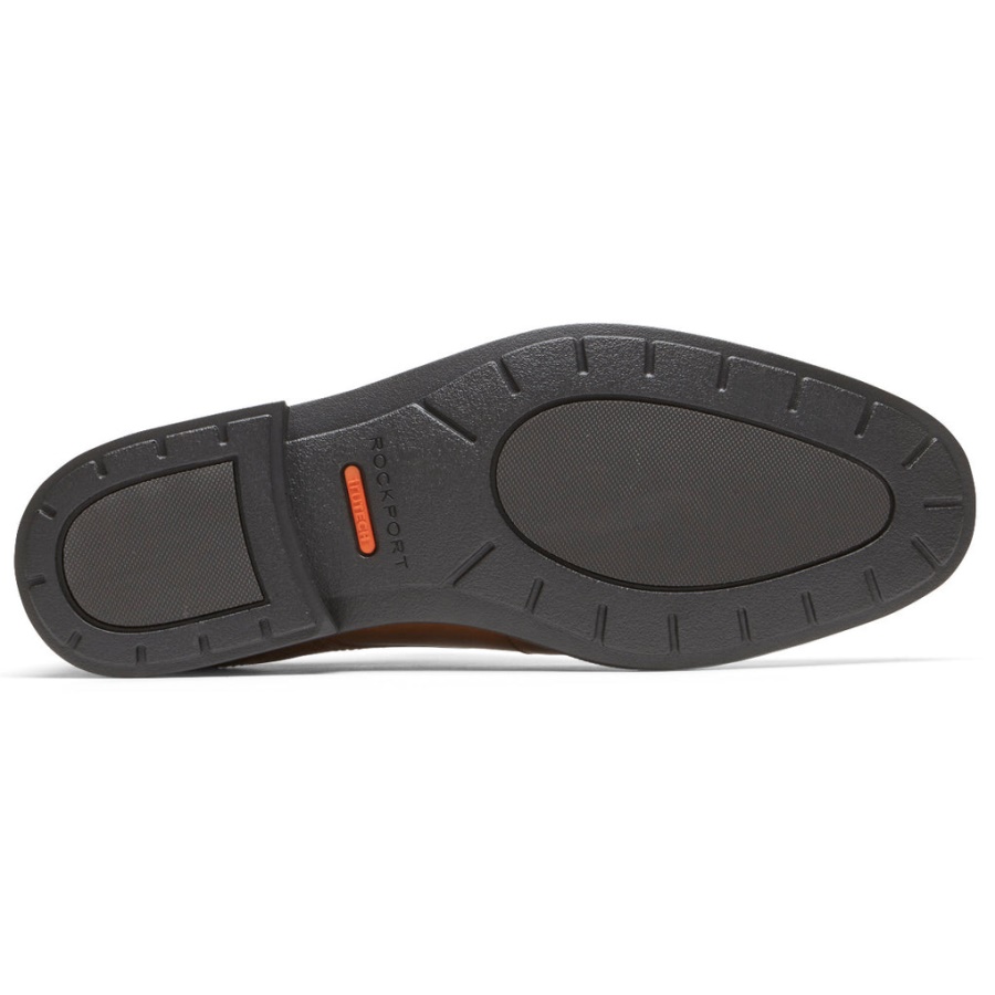 Avental De Escritório Masculino Rockport Dressports Toe Oxford Conhaque