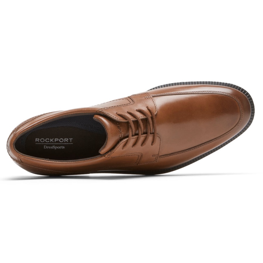 Avental De Escritório Masculino Rockport Dressports Toe Oxford Conhaque