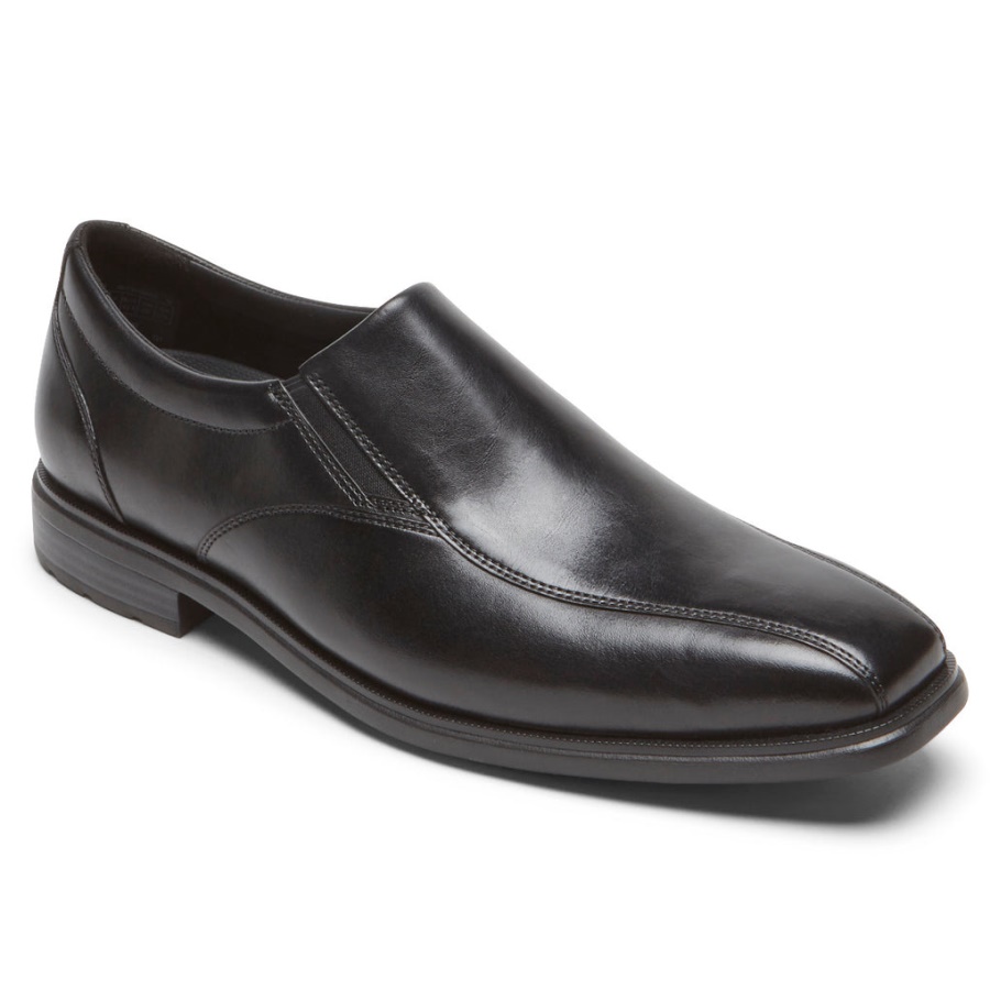 Rockport Masculino Dressports Trabalho Bike Toe Slip-on Preto