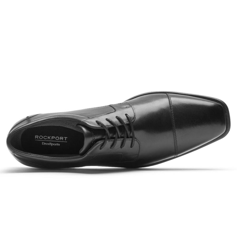 Boné De Trabalho Masculino Rockport Dressports Toe Oxford Preto