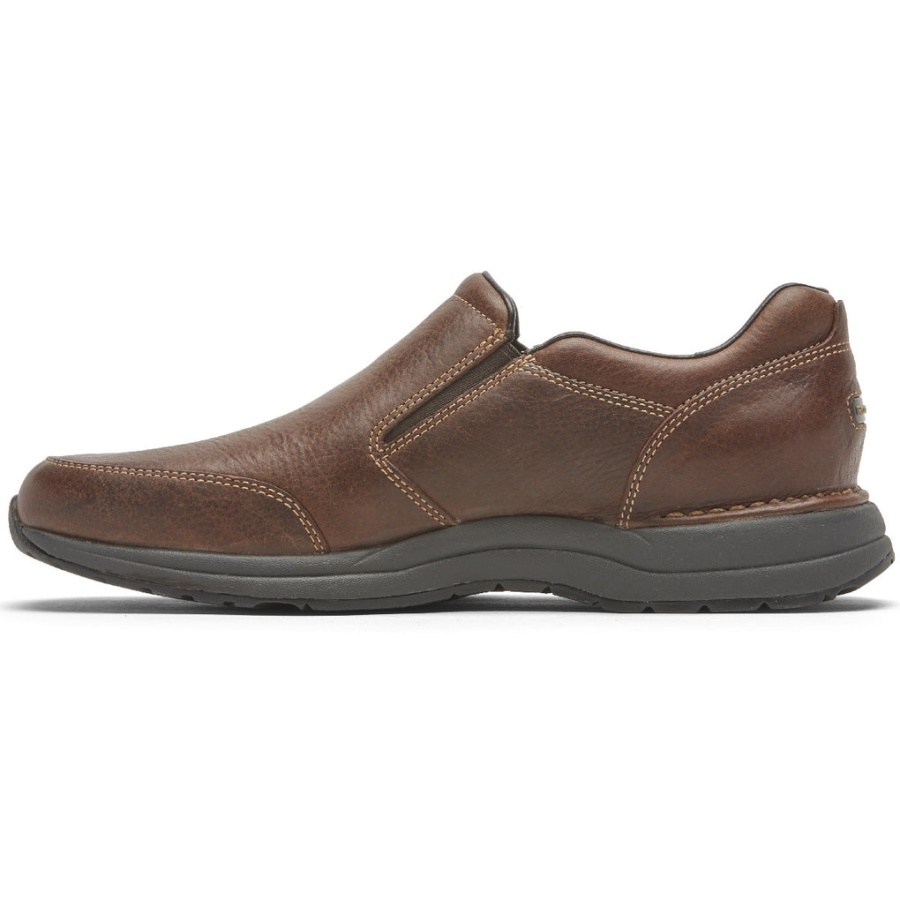 Rockport Masculino Edge Hill 2 Slip-on Duplo Gore Marrom Claro