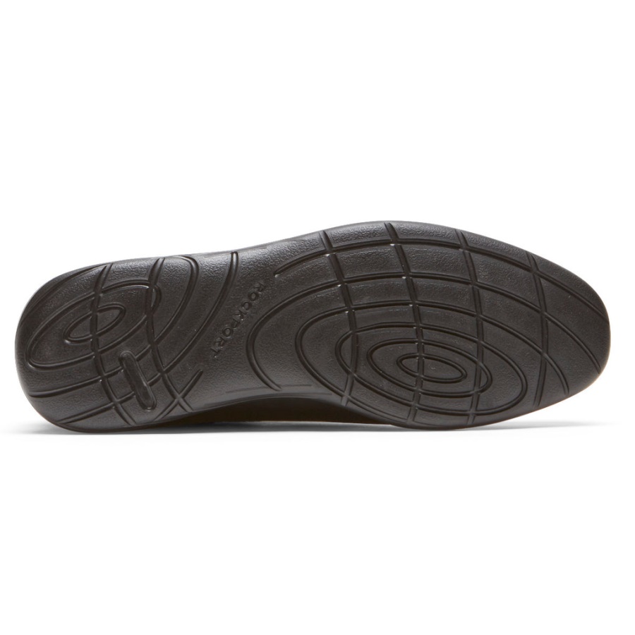 Rockport Masculino Garett Bico Liso Oxford Couro Preto