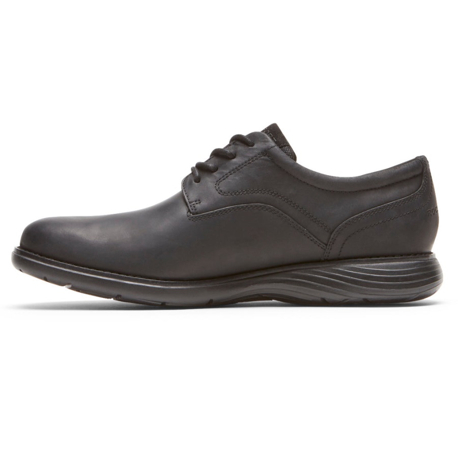 Rockport Masculino Garett Bico Liso Oxford Couro Preto