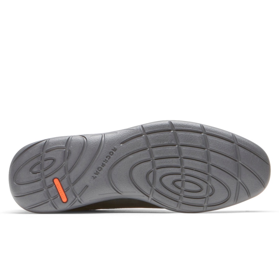 Rockport Masculino Garett Bico Liso Oxford Couro Sombra Escuro