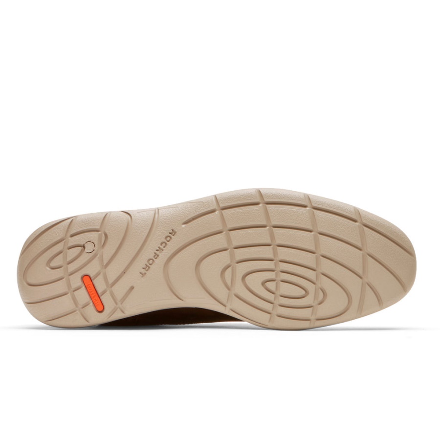 Rockport Masculino Garett Bico Liso Oxford New Tan Lea
