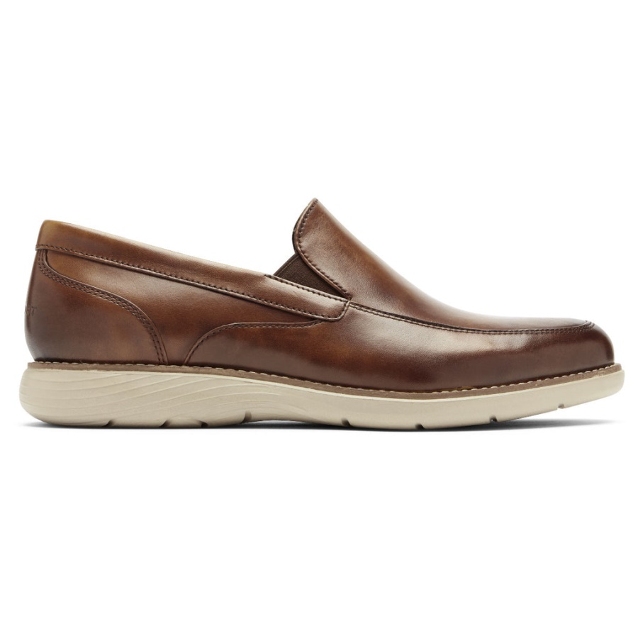 Mocassim Veneziano Garett Masculino Rockport Gradiente De Conhaque