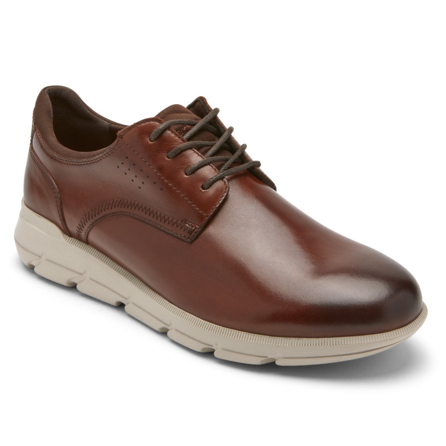 Rockport Masculino Grady Oxford Marrom Escuro