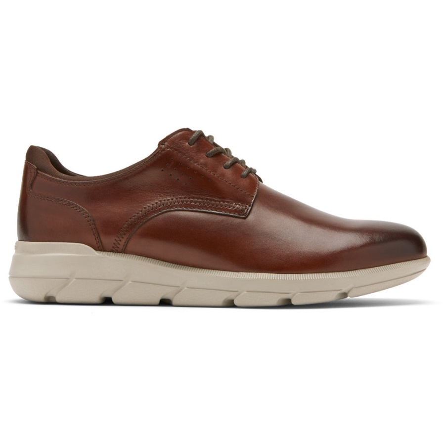 Rockport Masculino Grady Oxford Marrom Escuro