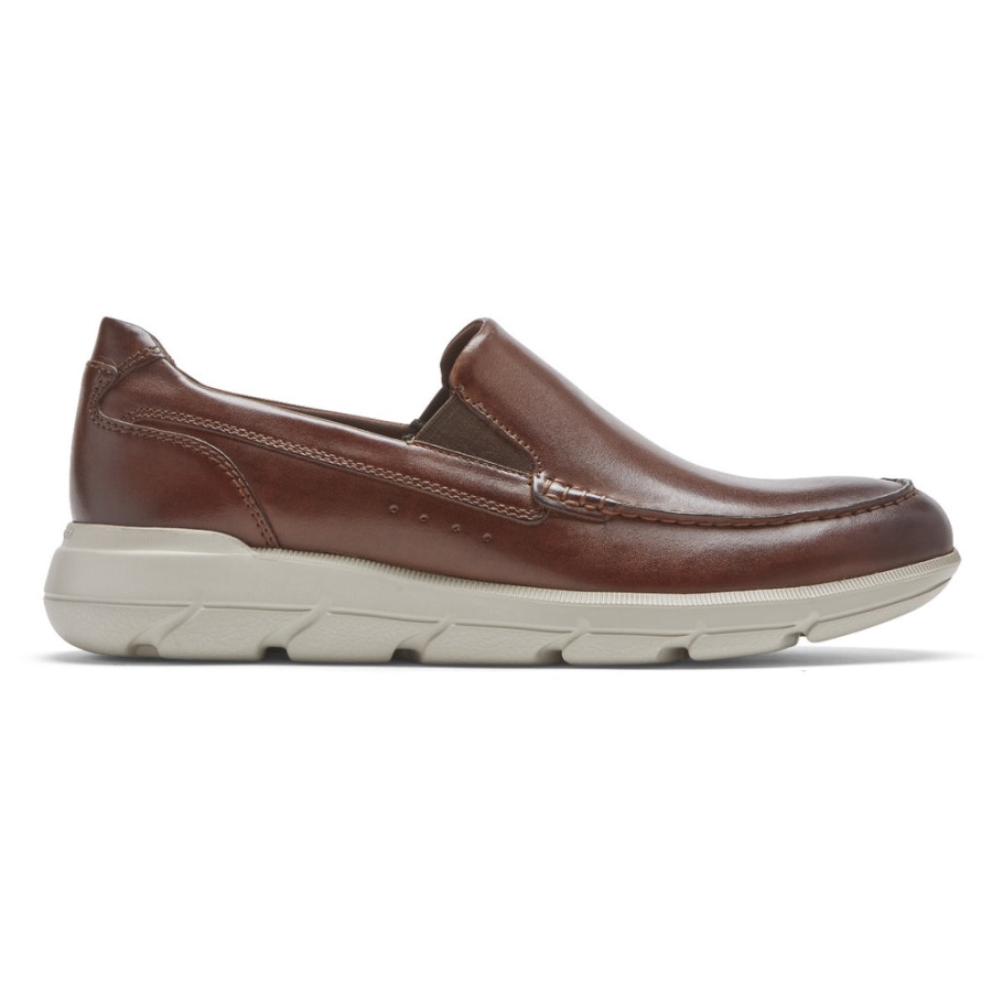 Mocassim Veneziano Rockport Masculino Cinza Escuro