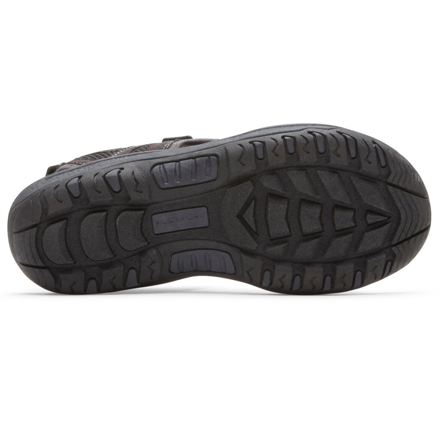 Sandália De Tiras Preta De Homem Rockport Hayes