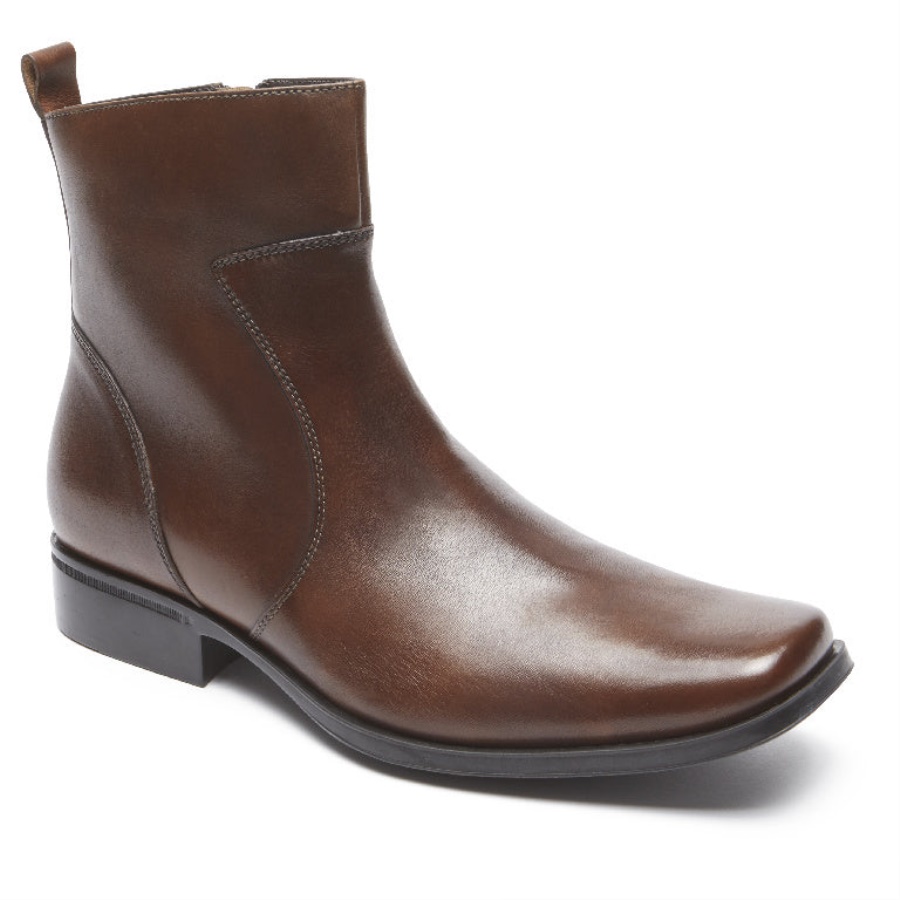 Bota Toloni De Alta Tendência Masculina Rockport Cll Marrom