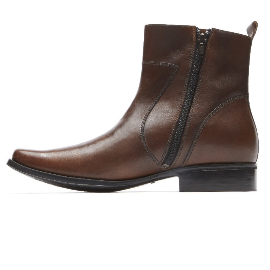 Bota Toloni De Alta Tendência Masculina Rockport Cll Marrom