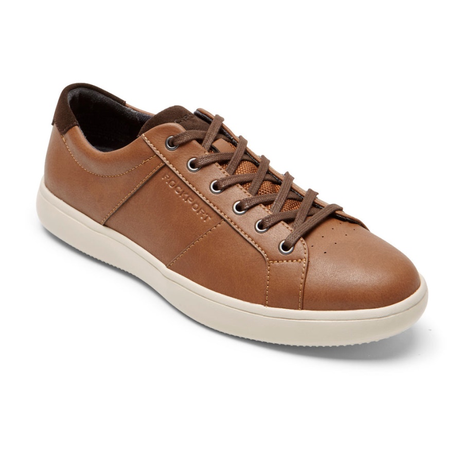 Tênis Jarvis Masculino Rockport Lace-toe Tan