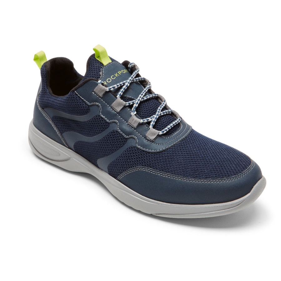 Rockport Men's Metro Path Ghillie Sneaker Malha Marinha