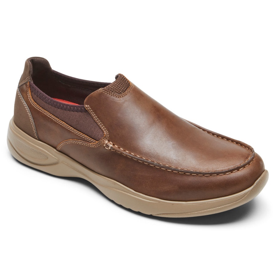 Rockport Men's Metro Path Slip-on Sorrel Leather Suede