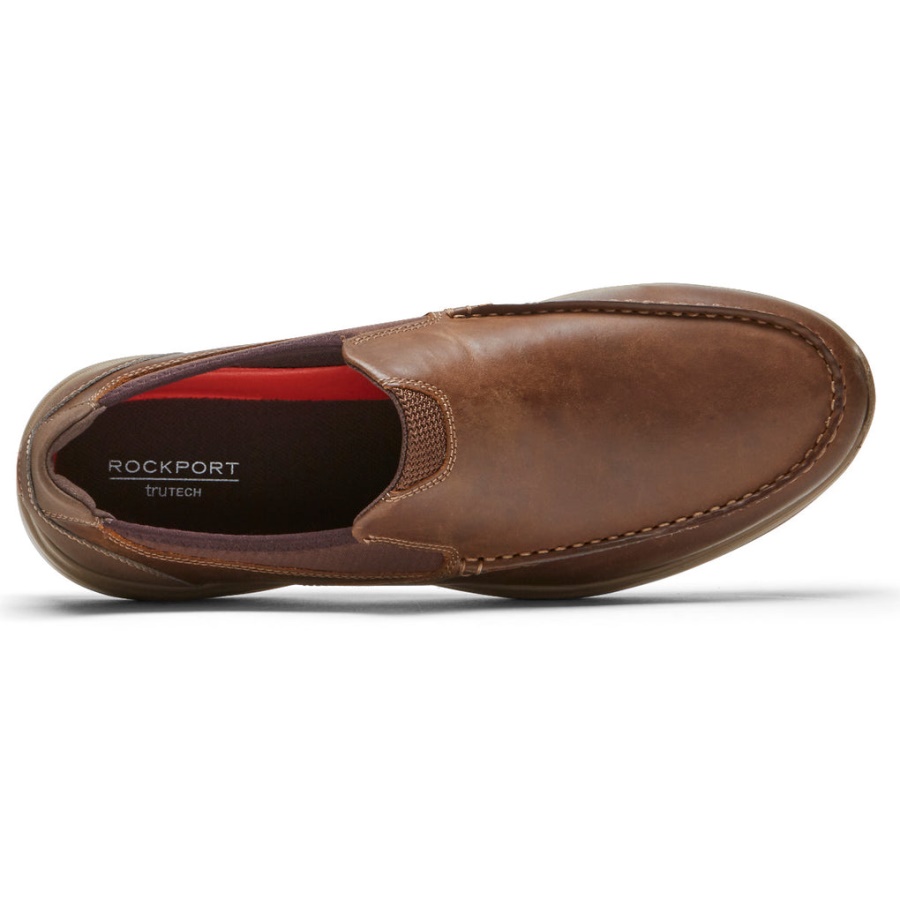 Rockport Men's Metro Path Slip-on Sorrel Leather Suede