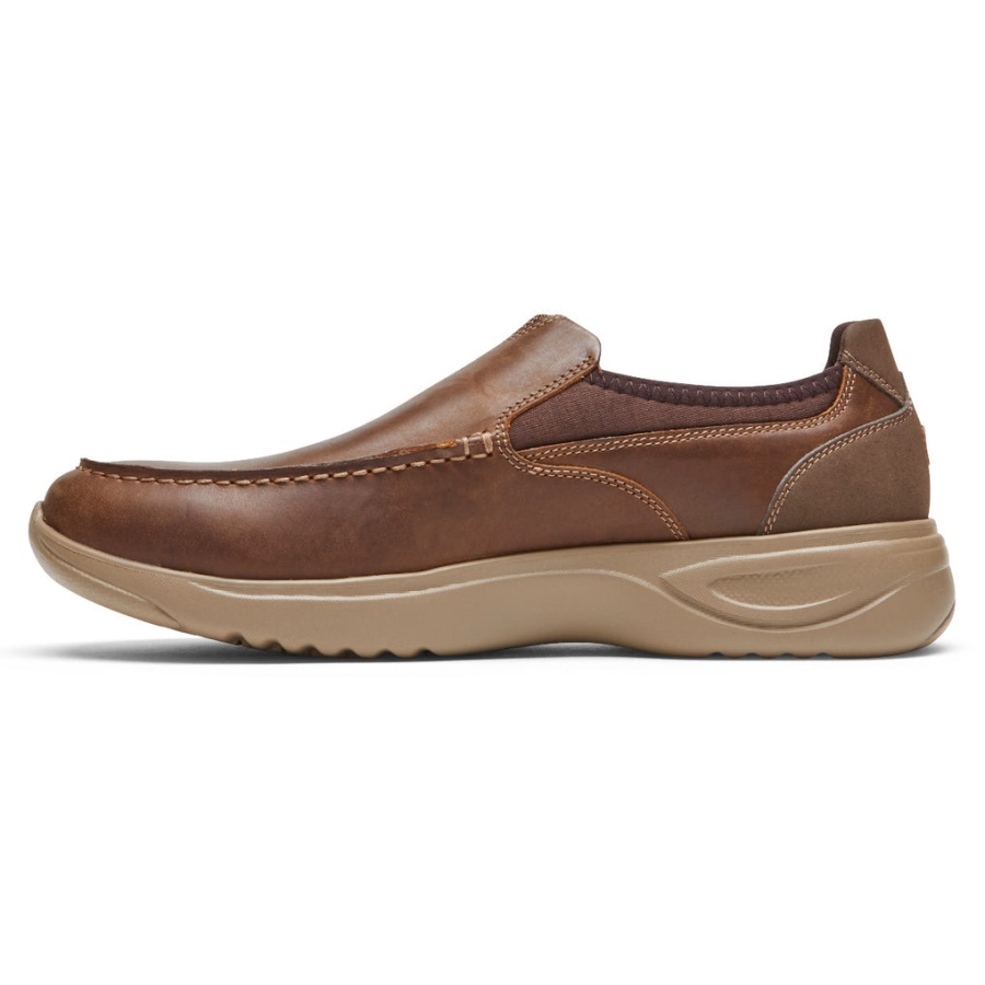Rockport Men's Metro Path Slip-on Sorrel Leather Suede