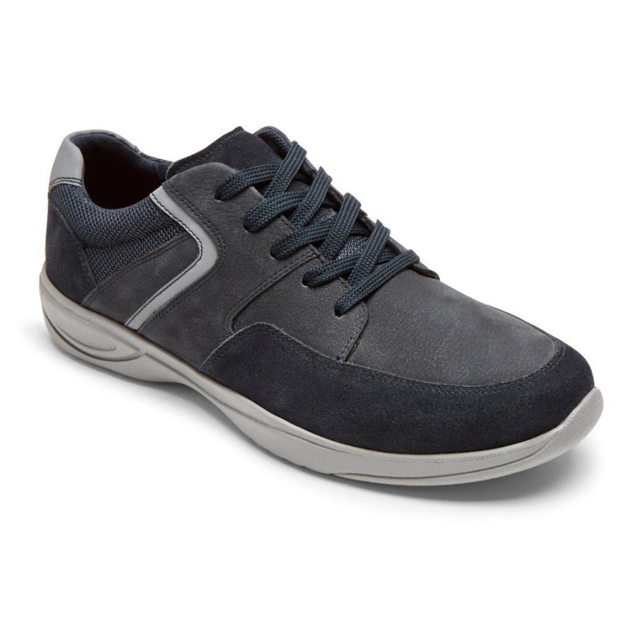 Rockport Men's Metro Path Tênis Novo Vestido Blues Nubuck Suede