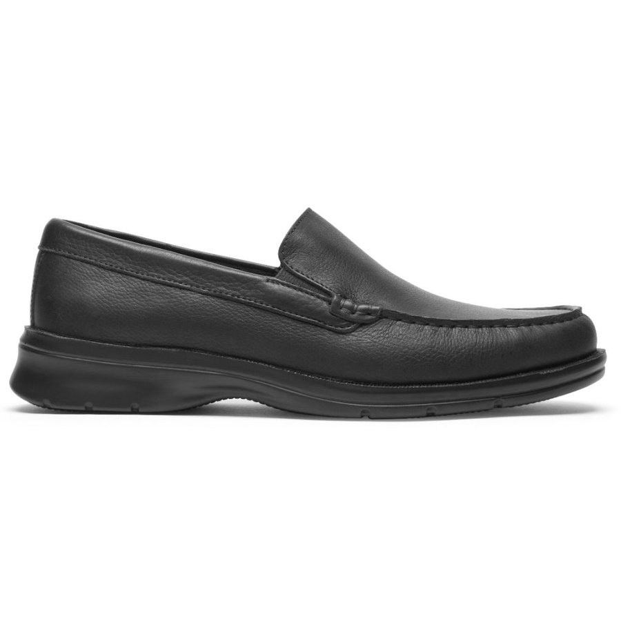 Mocassim Masculino Rockport Palmer Veneziano Preto Caído