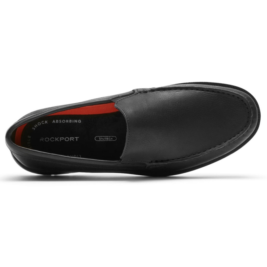 Mocassim Masculino Rockport Palmer Veneziano Preto Caído