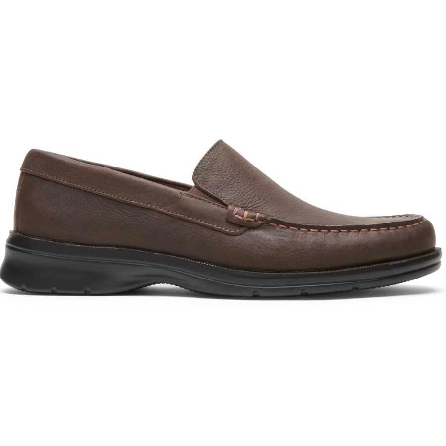 Mocassim Masculino Rockport Palmer Veneziano Java Tombado
