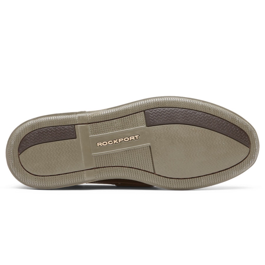 Sapato Perth Boat Masculino Rockport Cera De Abelha Marrom Escuro L