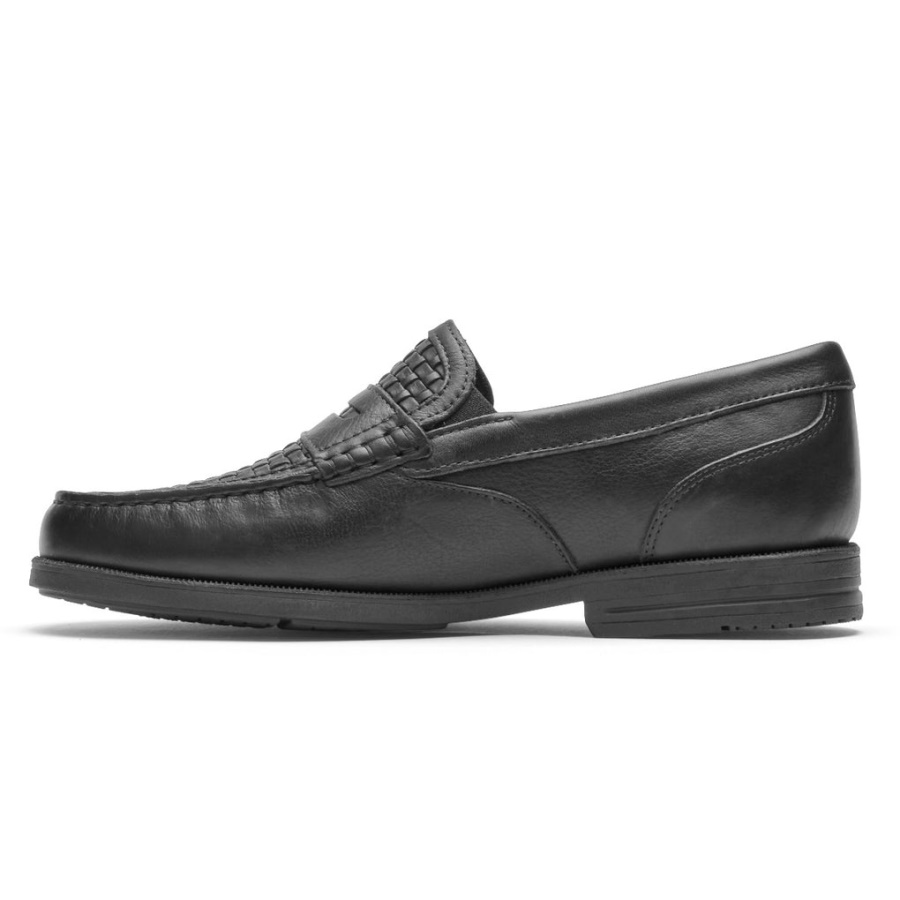 Mocassim Masculino Rockport Preston Penny Tecido Preto