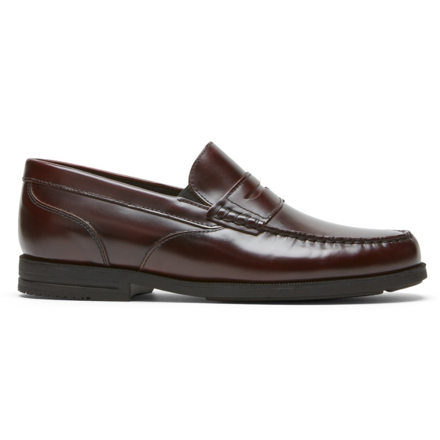 Mocassim Masculino Rockport Preston Penny Loafer Borgonha