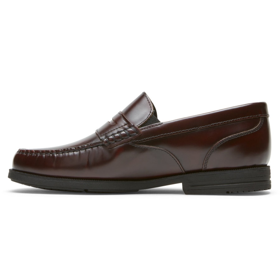 Mocassim Masculino Rockport Preston Penny Loafer Borgonha
