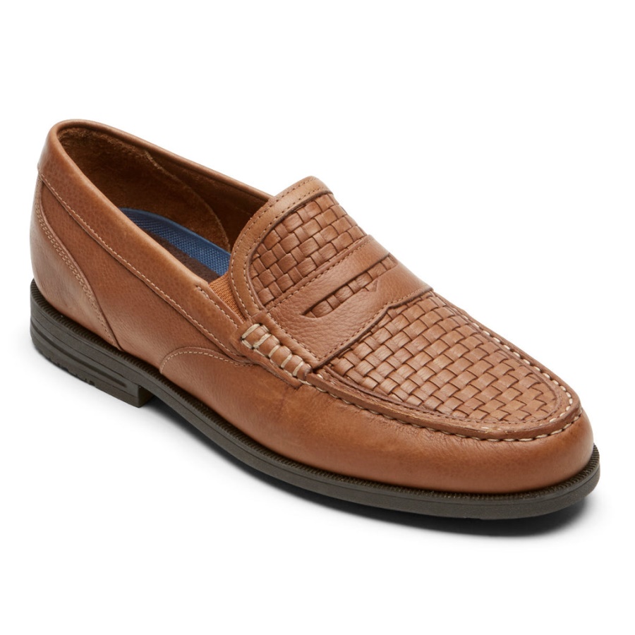 Mocassim Masculino Rockport Preston Penny Loafer Tecido
