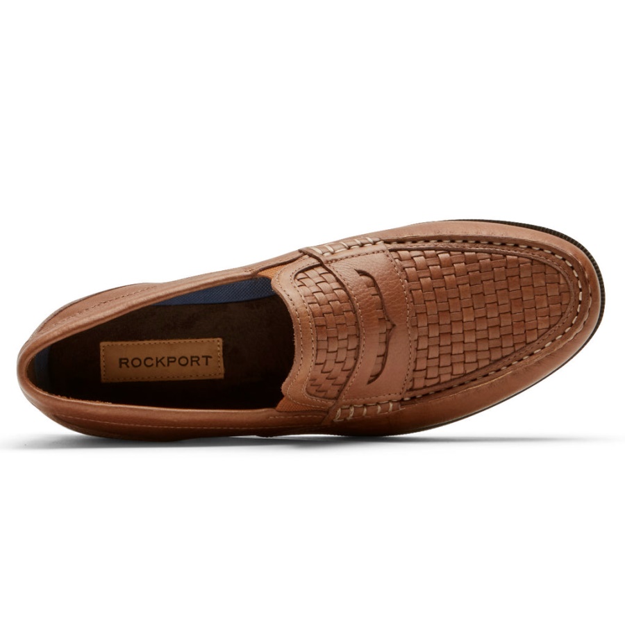 Mocassim Masculino Rockport Preston Penny Loafer Tecido