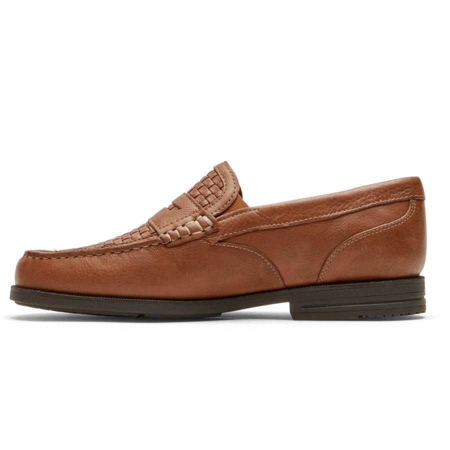 Mocassim Masculino Rockport Preston Penny Loafer Tecido