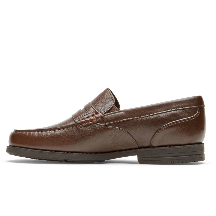 Mocassim Masculino Preston Penny Loafer Tombado Java Rockport